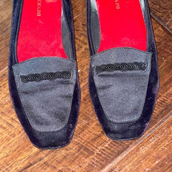 Enzo Angiolini Womens Black Velvet Square Toe Slip On Loafer Shoes Size 8.5 M - Picture 6 of 10